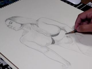 خطوة momâs عري هيئة رسم - pencil فن: حر بالغ فيديو 08 | xhamster